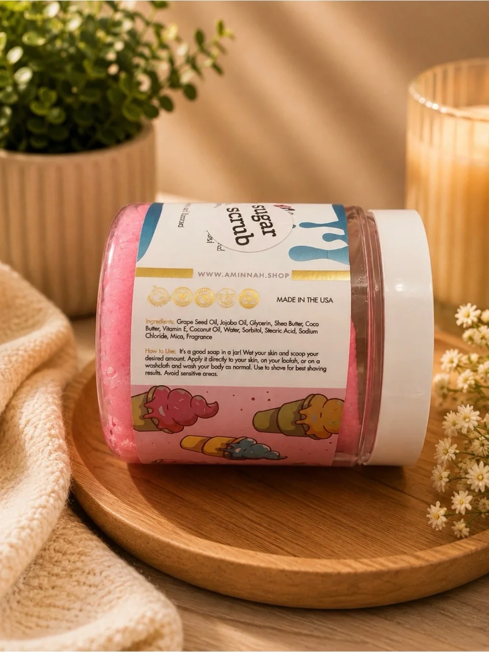AMINNAH (NWT) You Melt My Heart Whipped Body Butter & Sugar Scrub