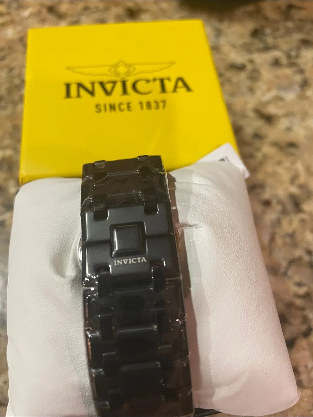 Invicta Speedway Rim Black Watch with Red Dial Accent