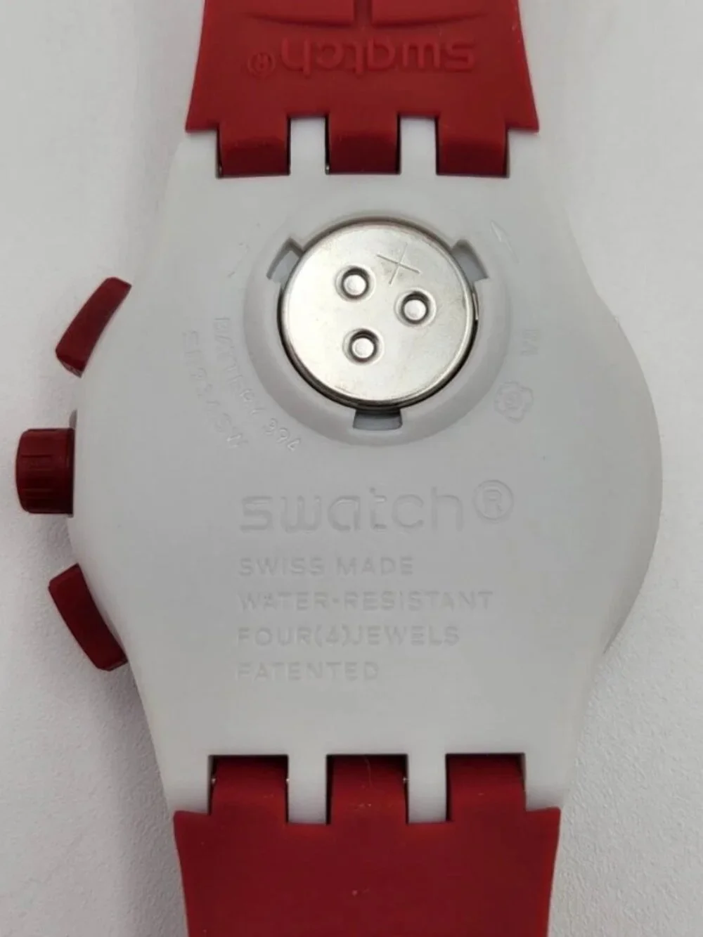 Swatch Red Track SUSM403 Chronograph Swiss Quartz 42mm Red Watch New in Box