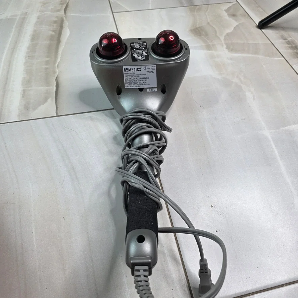 HoMedics PA-1HW Percussion Massager with Heat Dual Head Handheld Deep Tissue  T1