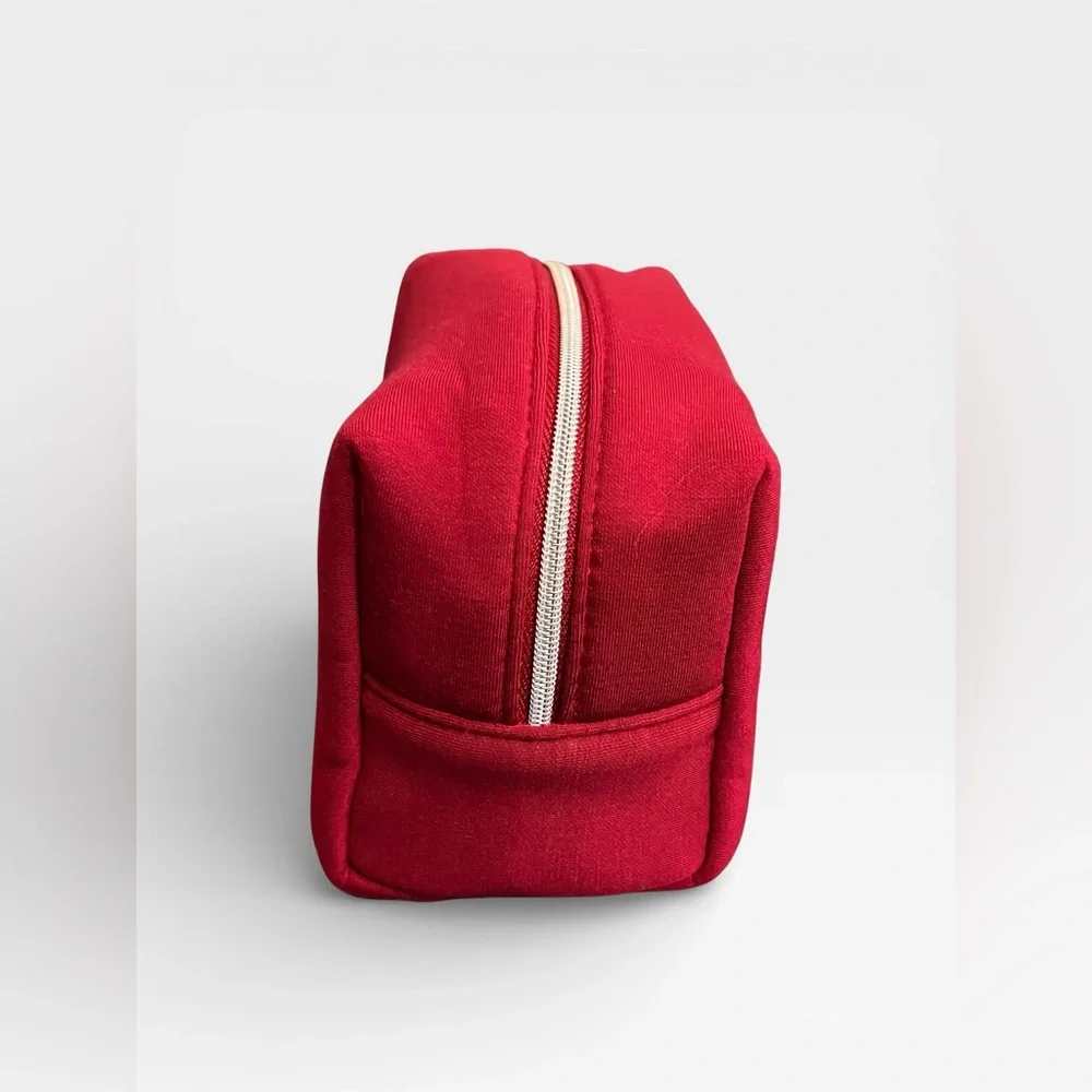 Dior Red Velvet Cosmetic Pouch with‎ Embroidered CD Logo