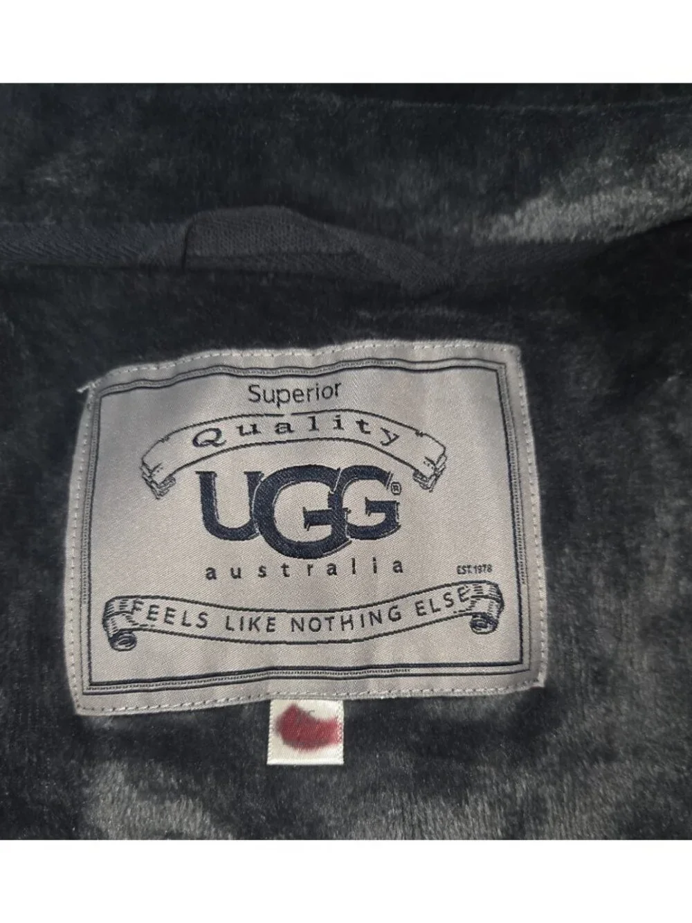 UGG Duffield Black Bear Heather Robe Womens Size Xsmall. New with tag