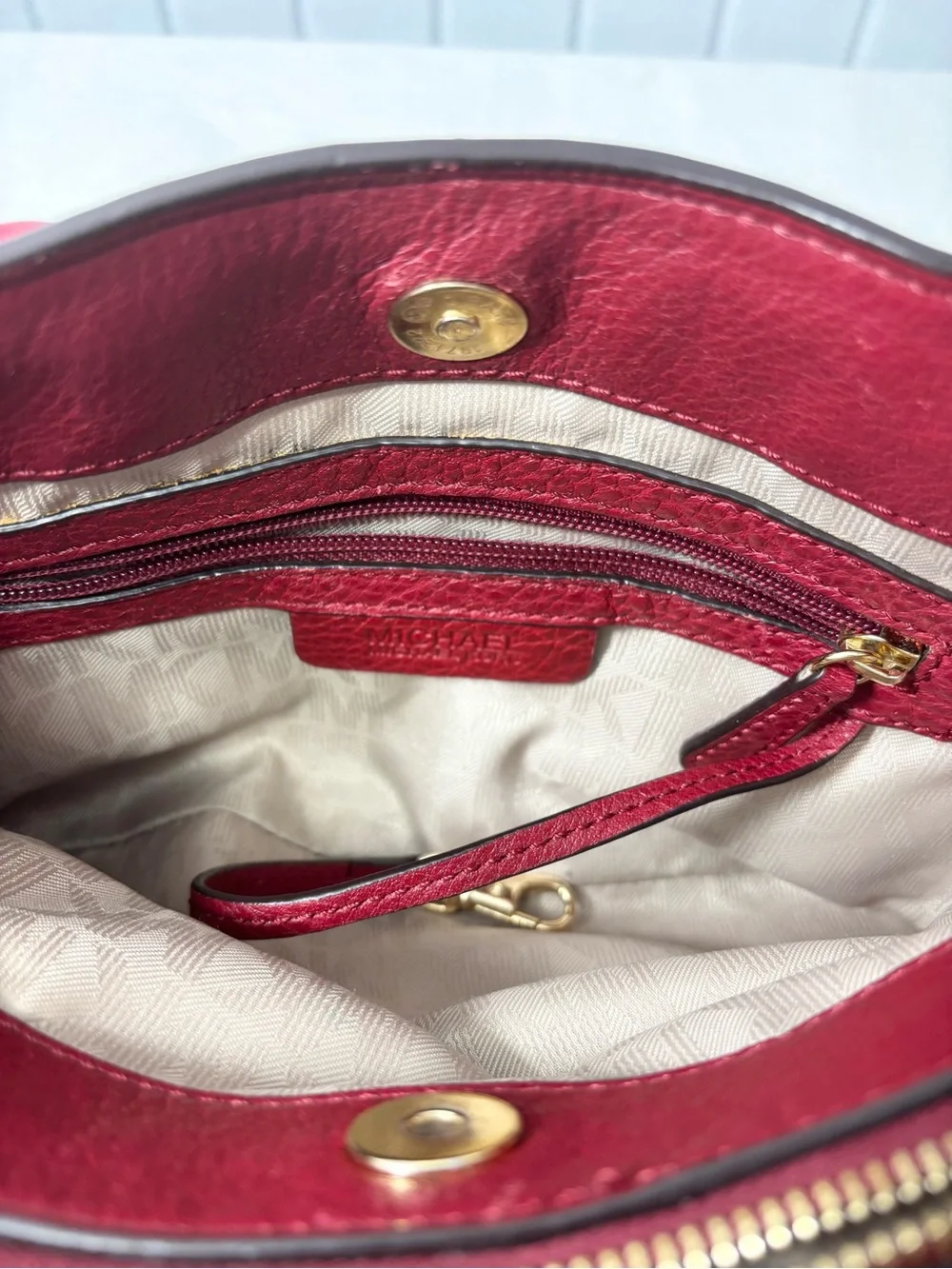 Michael Kors structured leather