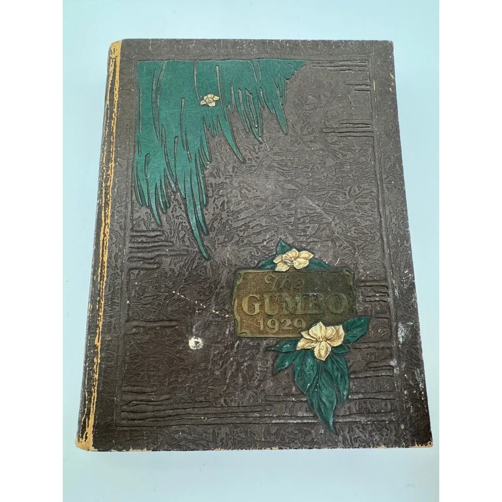 1929 LSU Gumbo Yearbook Louisiana State University Baton Rouge Vintage Antique