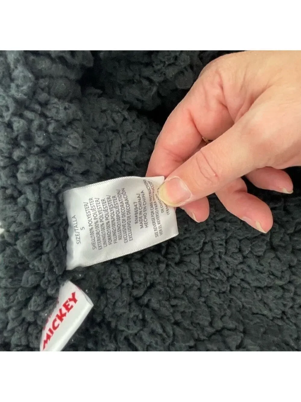 Disney Mickey Junior Mickey Mouse Fleece Lined Hooded Coat