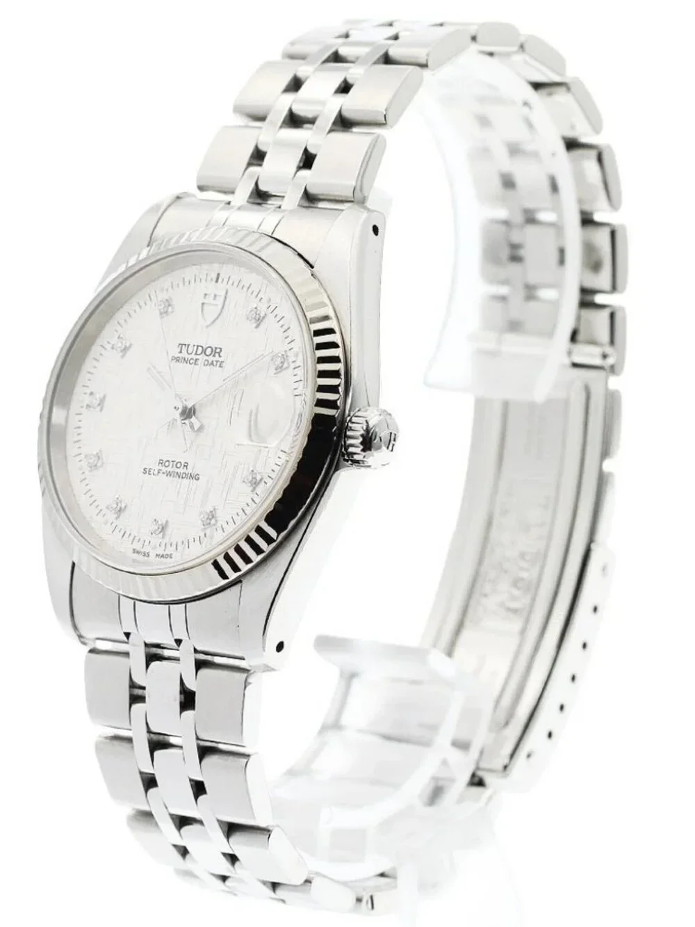 TUDOR Prince Date  Diamond WG Bezel Automatic Men's Watch_962017