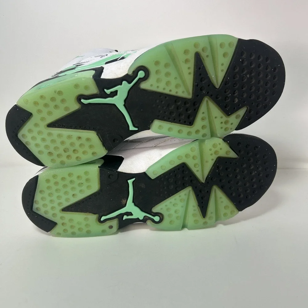 Nike Air Jordan 'MVP' (GS) Sz 4.5, Women's 6  White/Green Glow/Black‎ DZ5577-103