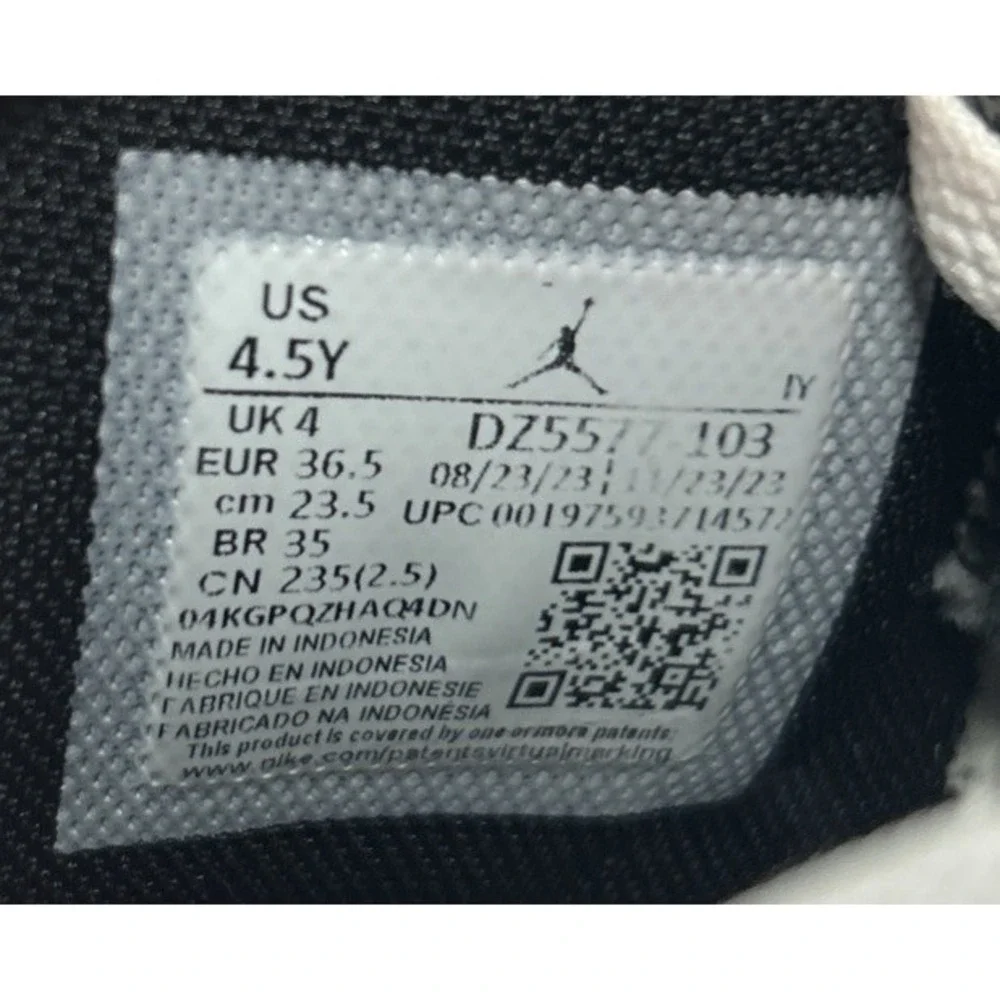 Nike Air Jordan 'MVP' (GS) Sz 4.5, Women's 6  White/Green Glow/Black‎ DZ5577-103