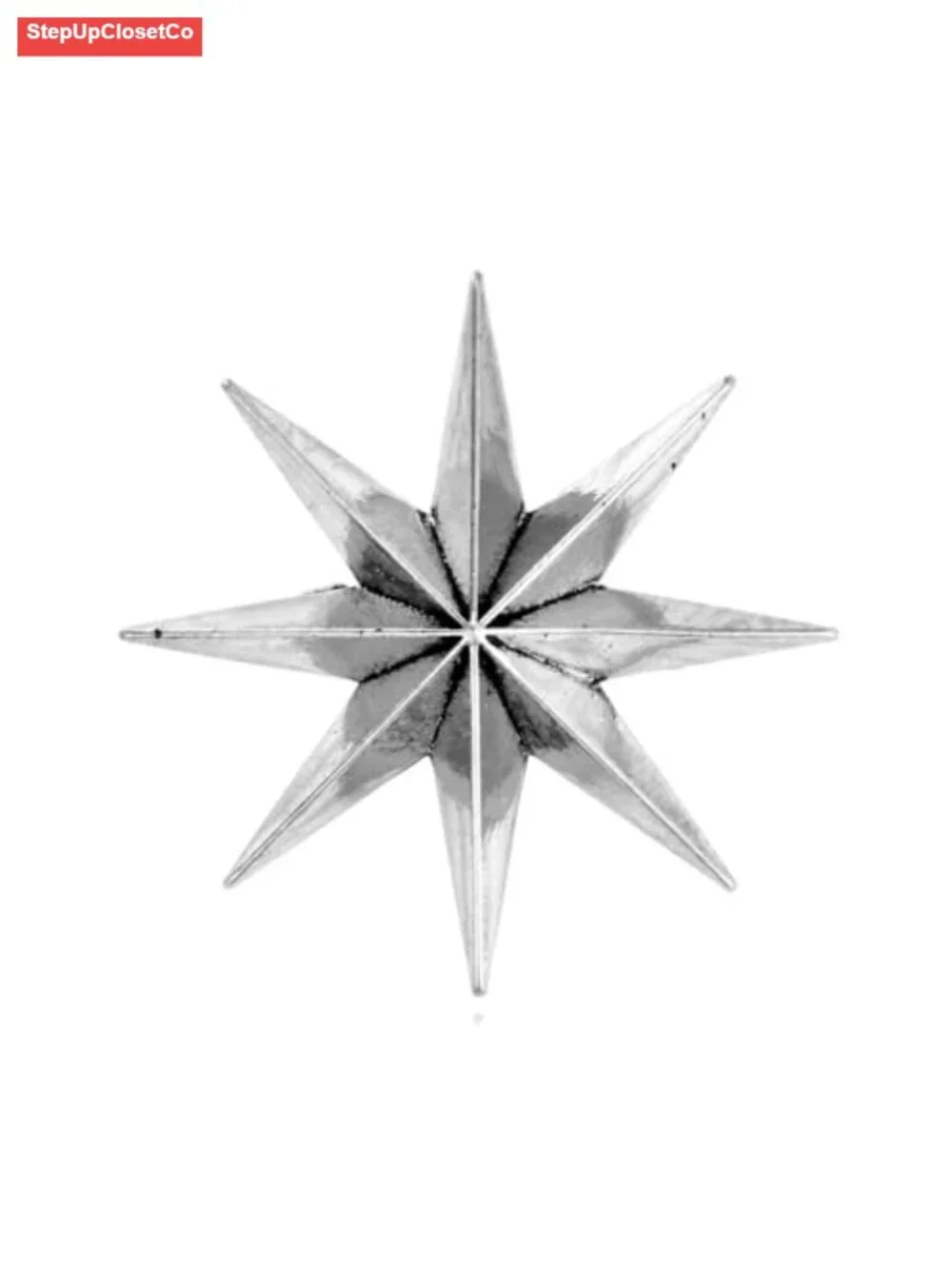 Minimalist Octagram Star Brooch Pin Women Celestial Lapel Badge