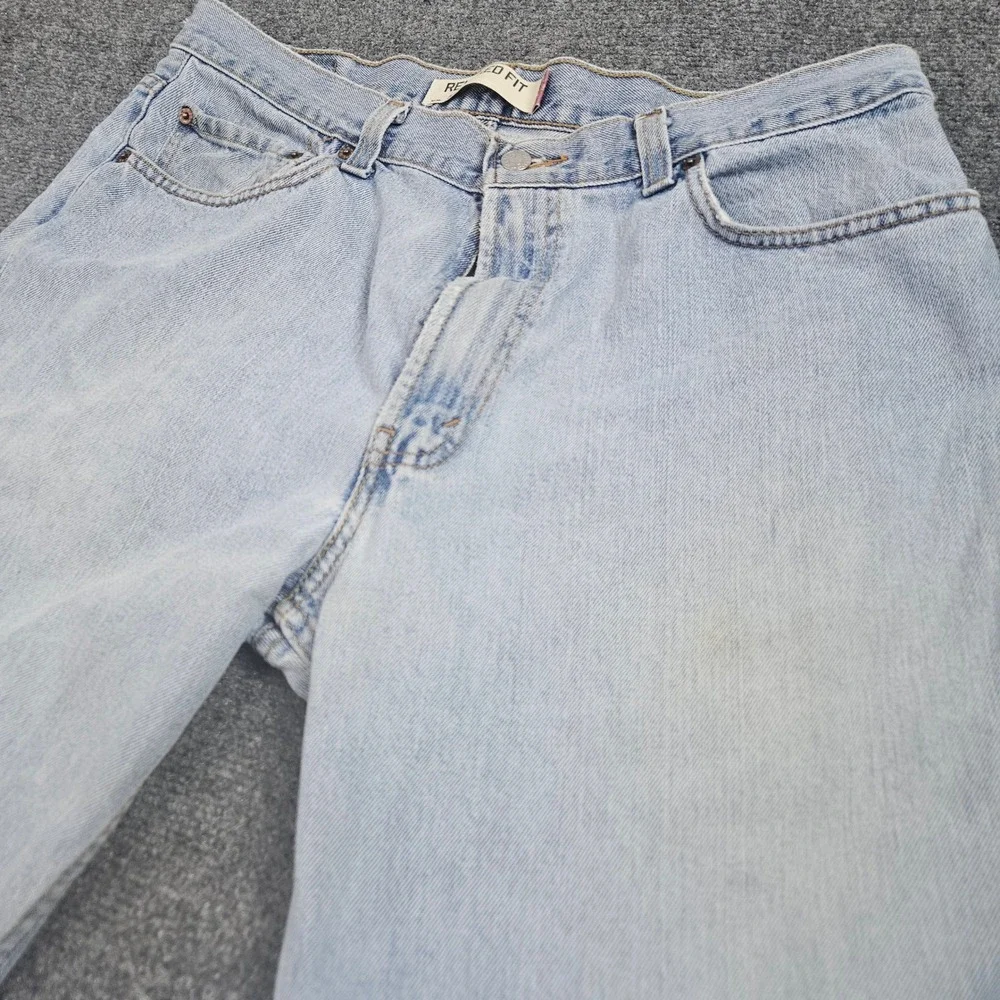 y2K Levis 550 Jeans‎ 36x34 Light Wash Distressed Frayed Grunge Baggy Denim