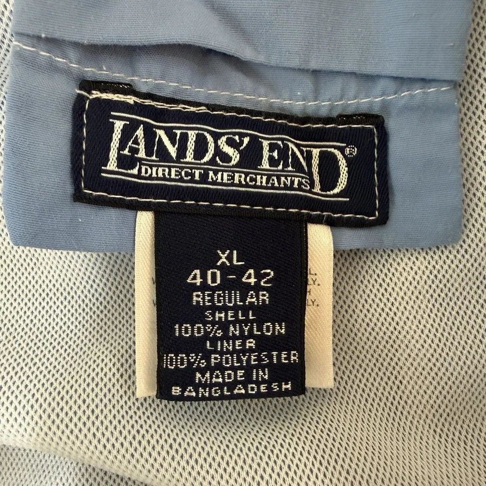 Lands End Swim Trunks Shorts Men's‎ XL 40-42 Regular Blue Drawstring Pockets 5