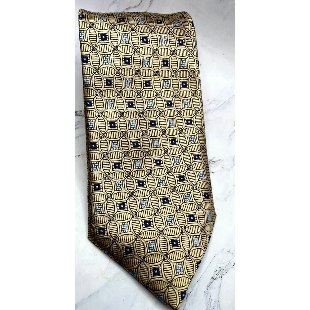 NEW‎ NAUTICA Men's Tie Yellow Gold with Blue 3.75