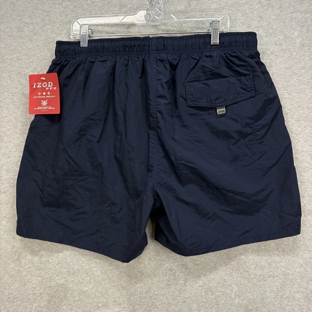 IZOD PFX Swim Shorts Mens XL Blue Surf Perform‎ X Extreme Beach LA Lifeguard NEW