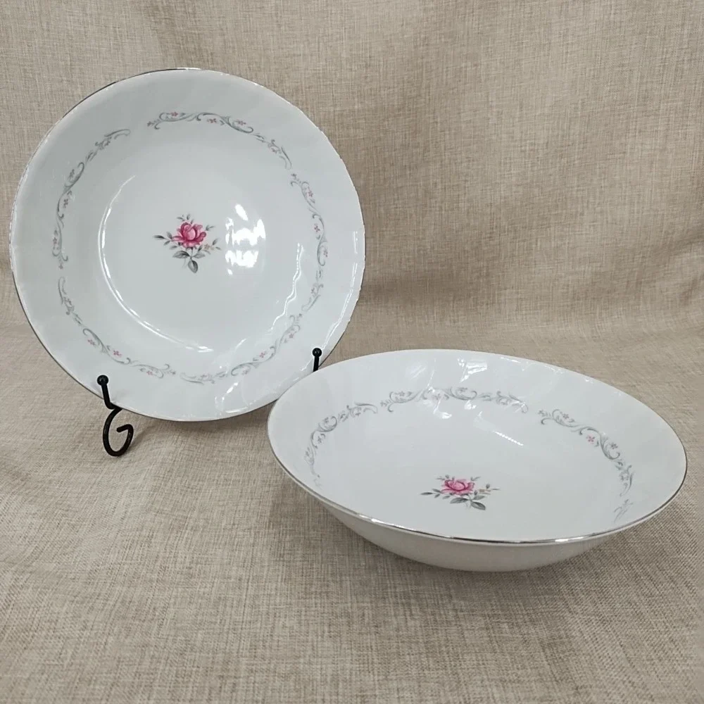 Royal Swirl Fine China Set Of 2 Round Serving Bowl 9
