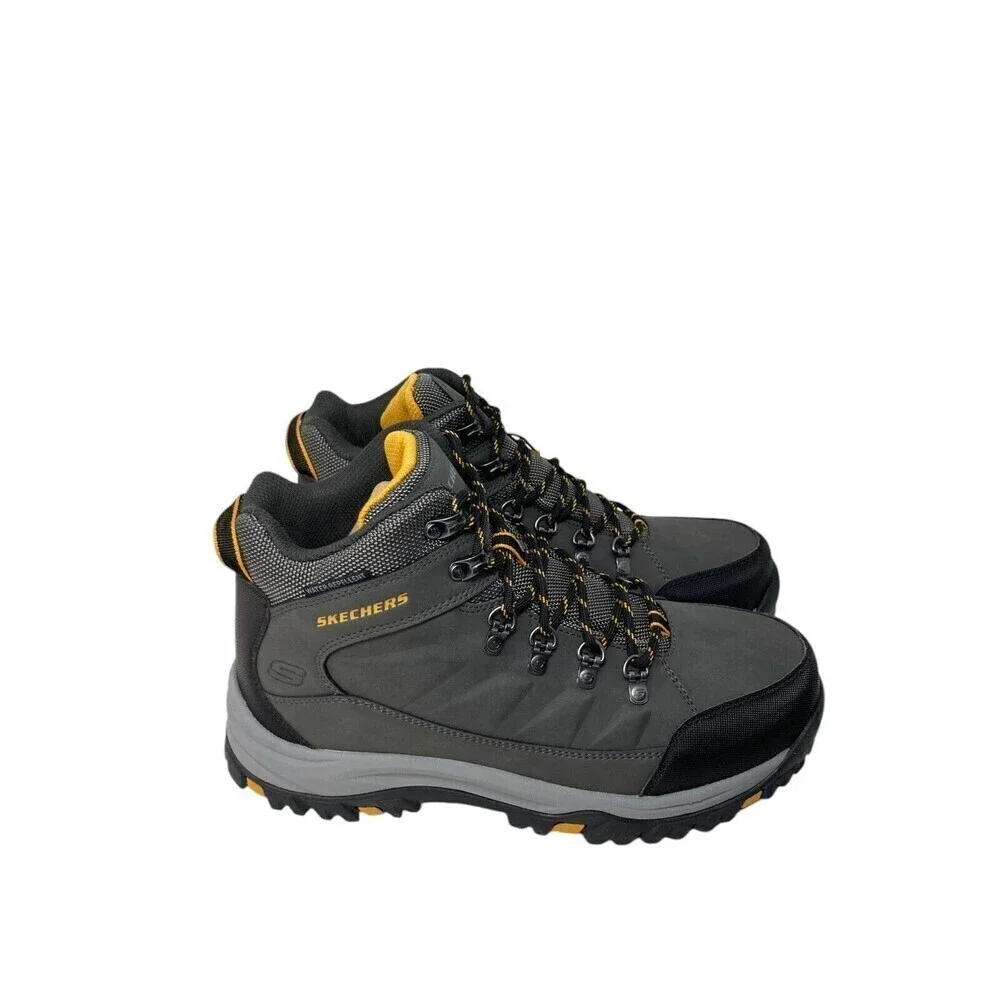 Skechers Hiking Shoes Men's Size 9 Extra Wide Charcoal Gray Water Repellant
