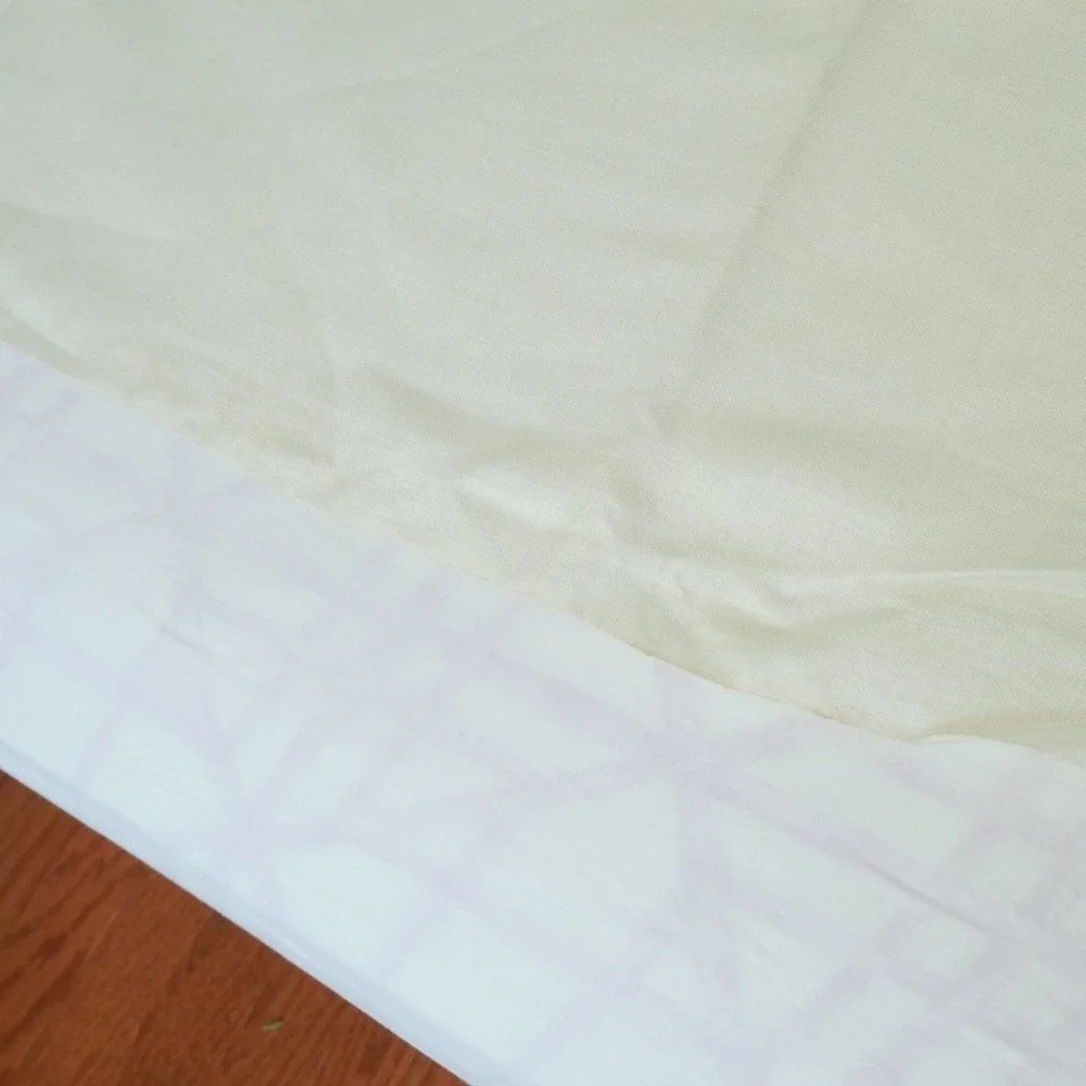 Vintage Maycraft Pure Linen Tablecloth Hand Printed Floral 65x85 Cottagecore
