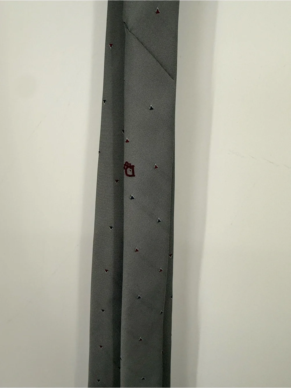 Vintage Christian Dior Monsier Gray Men's Tie with Subtle Pattern