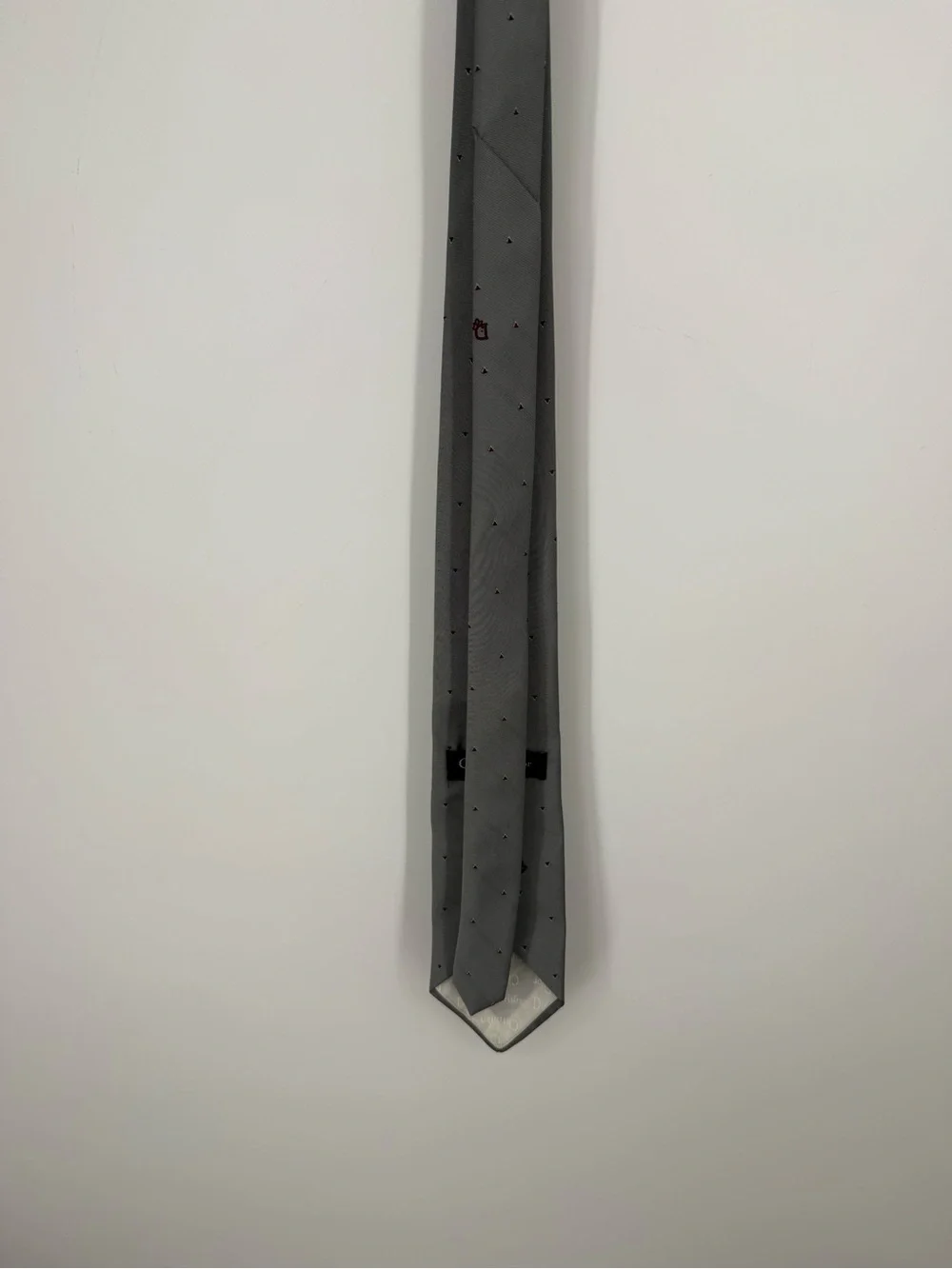Vintage Christian Dior Monsier Gray Men's Tie with Subtle Pattern