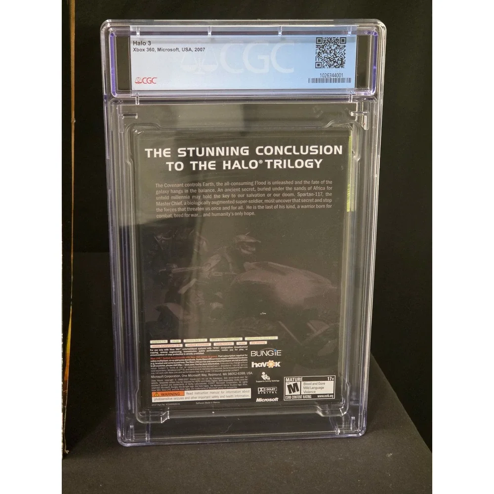 Halo 3 Legendary Edition Xbox 360 CGC 9.6 A+ Sealed Graded Game & Essentials Box