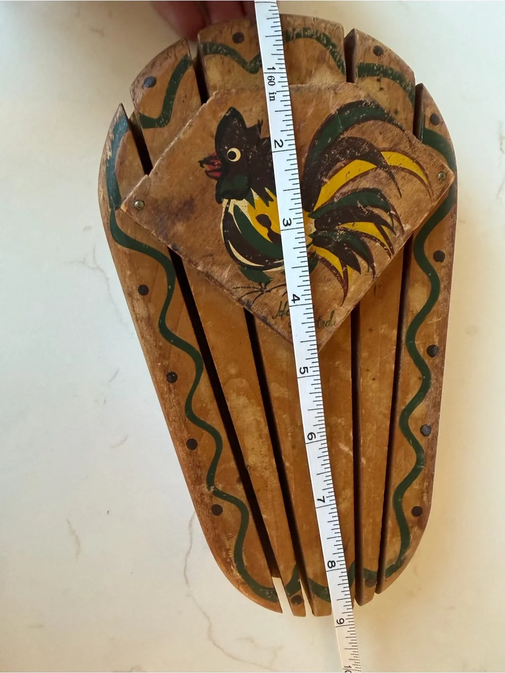 Woodpecker Wood Ware hand brown green