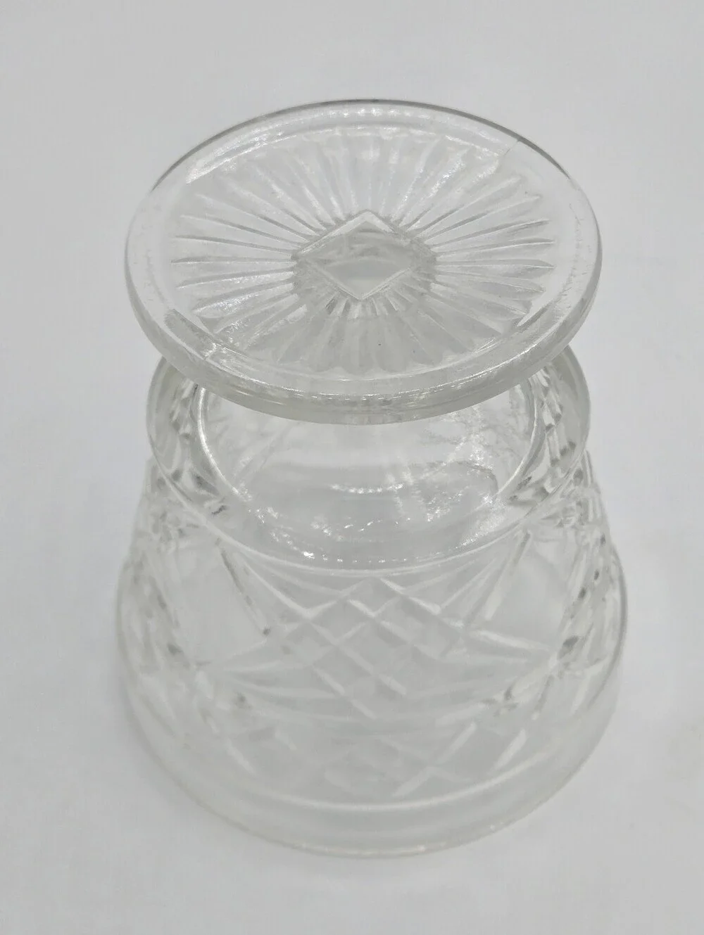 8x Vintage Clear Glass Hazel Atlas Footed Big Top Peanut Butter Dessert Glasses