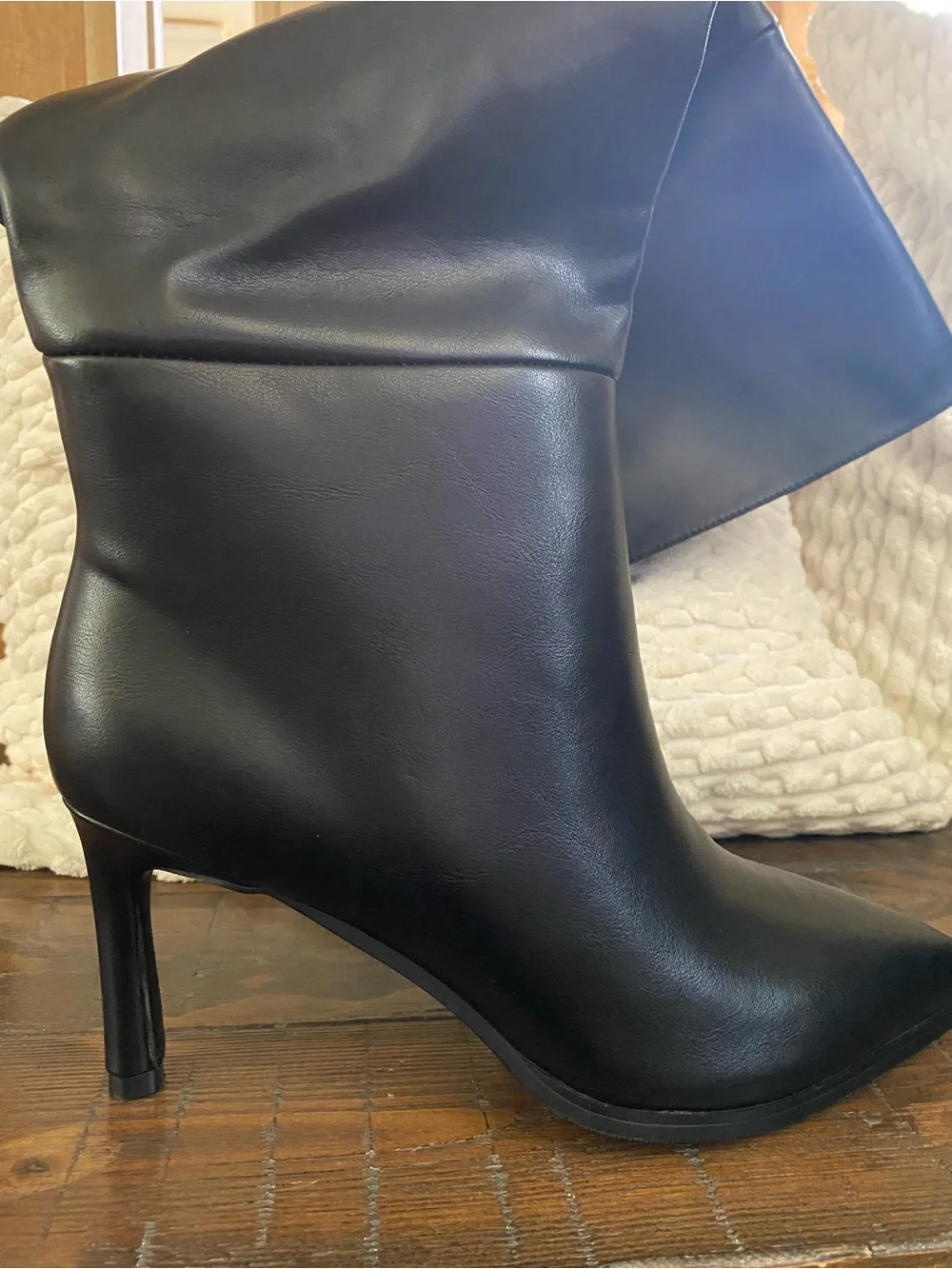 Tall Black Stiletto Knee-High Boot - Women's Fashion Boot