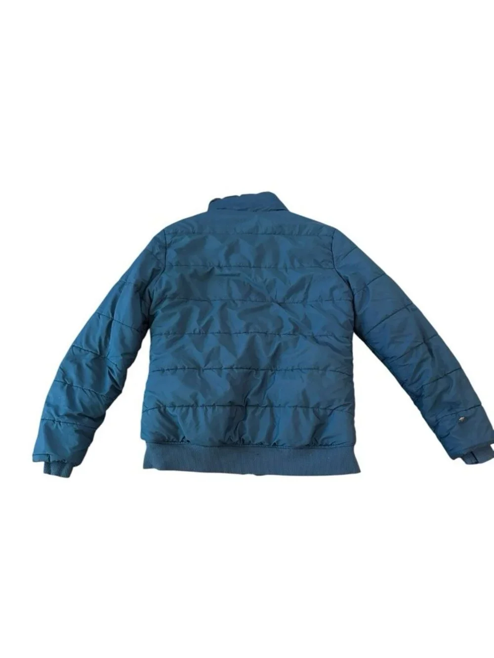 Athleta Girl Blue Puffer Jacket Fleece Lined 8/10 READ DESCRIPTION Child‎ Winter