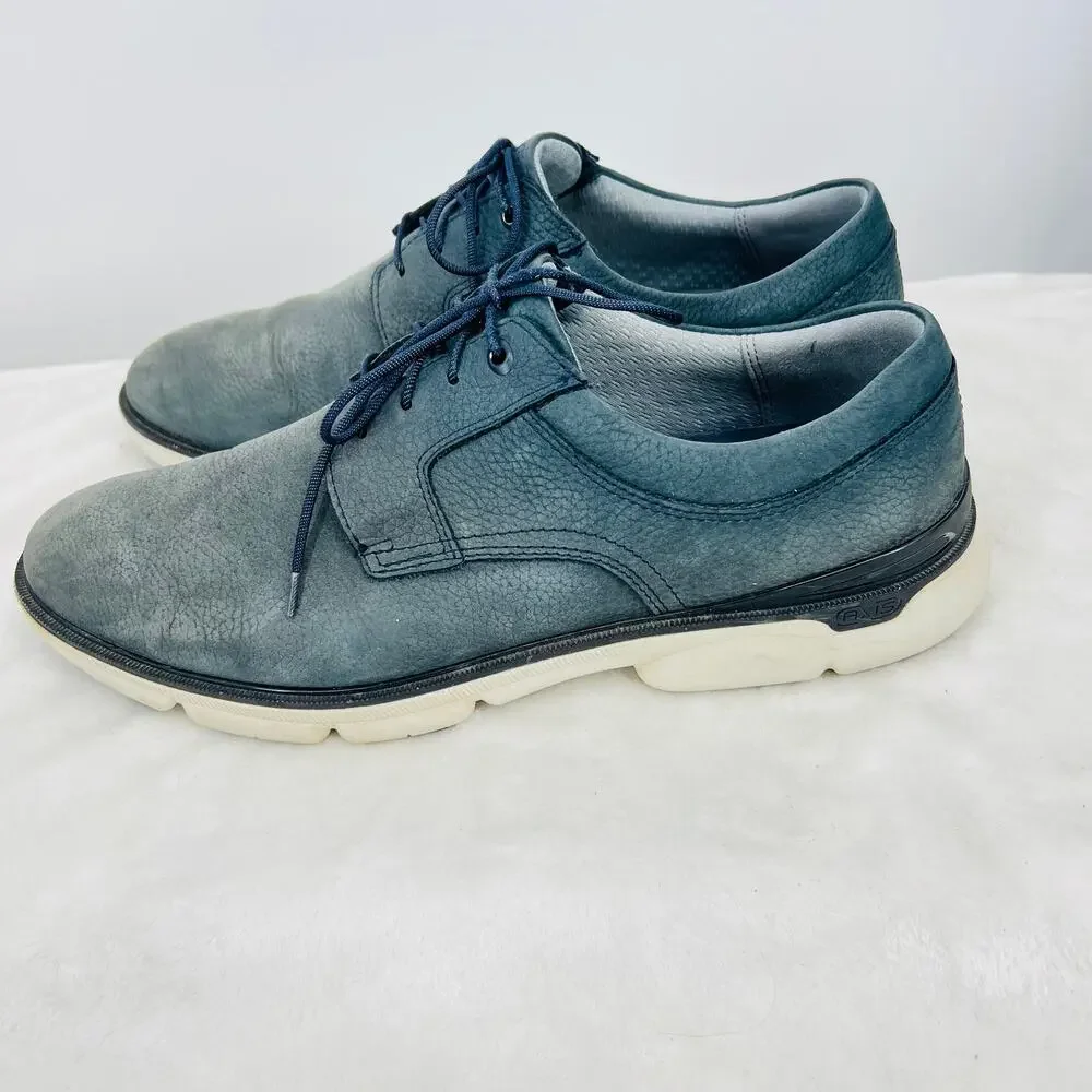 JOHNSTON & MURPHY XC4 Tanner Plain Toe Blue Nubuck Men's Shoes 12M  Waterproof