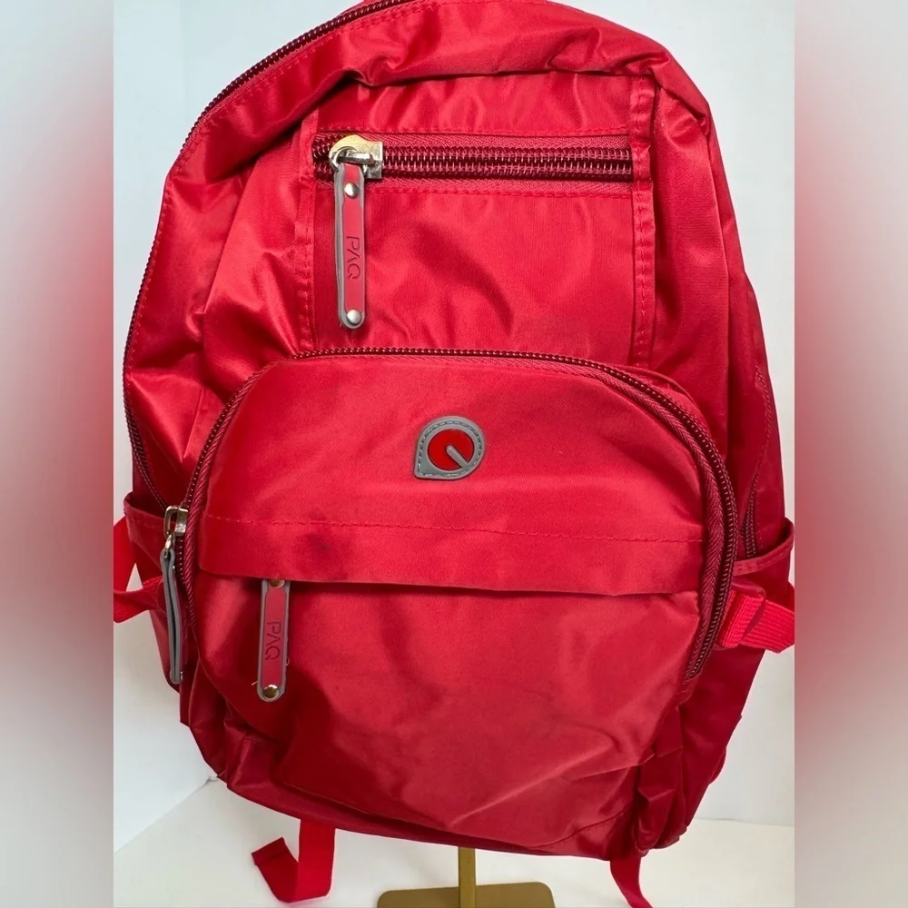 PAQ vibrant red backpack in like new condition