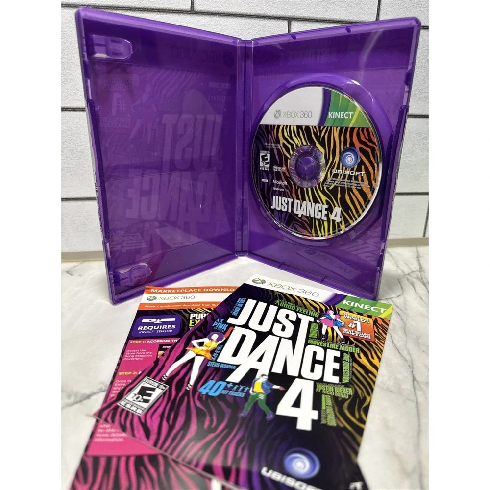 Just Dance 4 (Microsoft Xbox 360, 2012) CIB With Manual