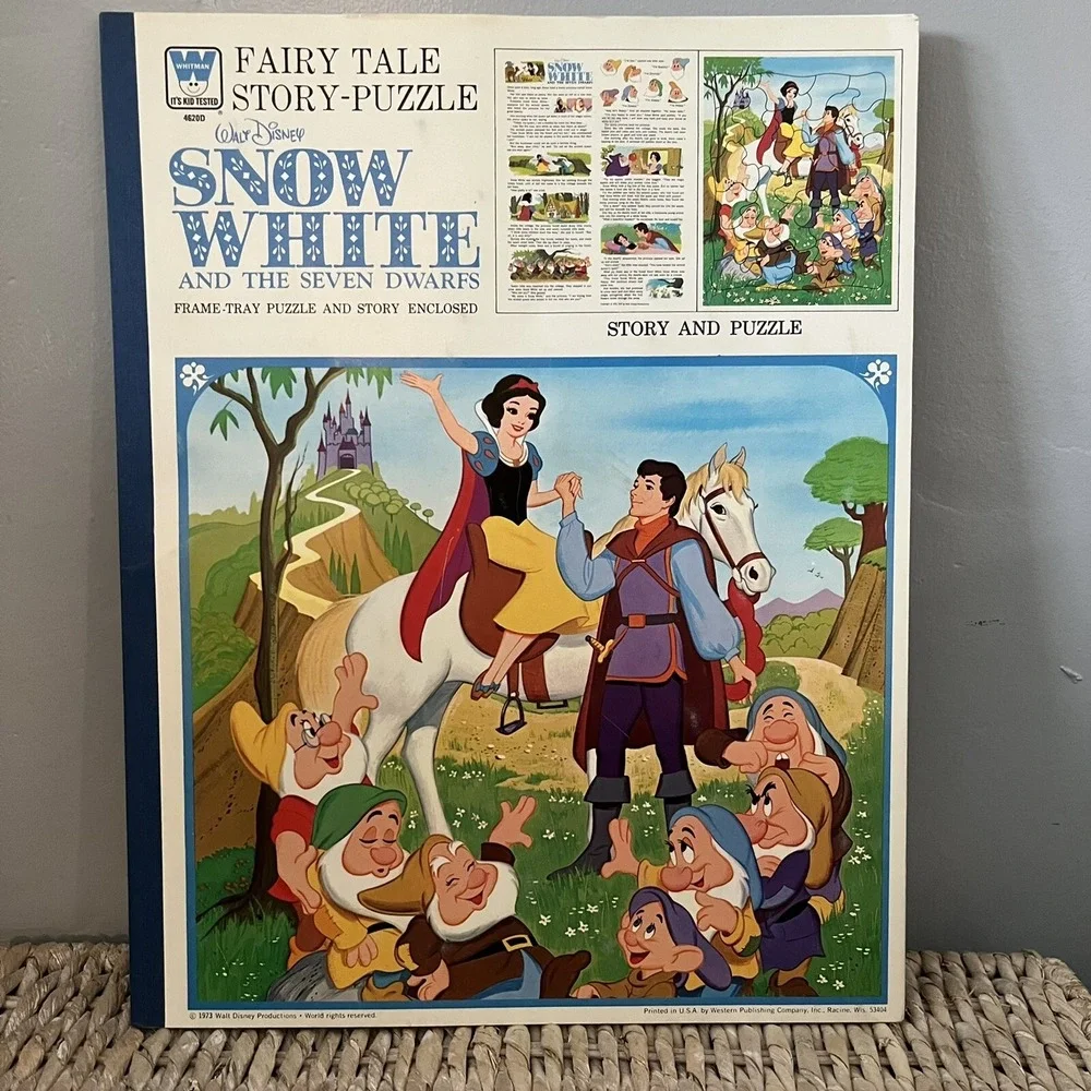 Vintage‎ Puzzle & Fairy Tale Story Snow White from 1973