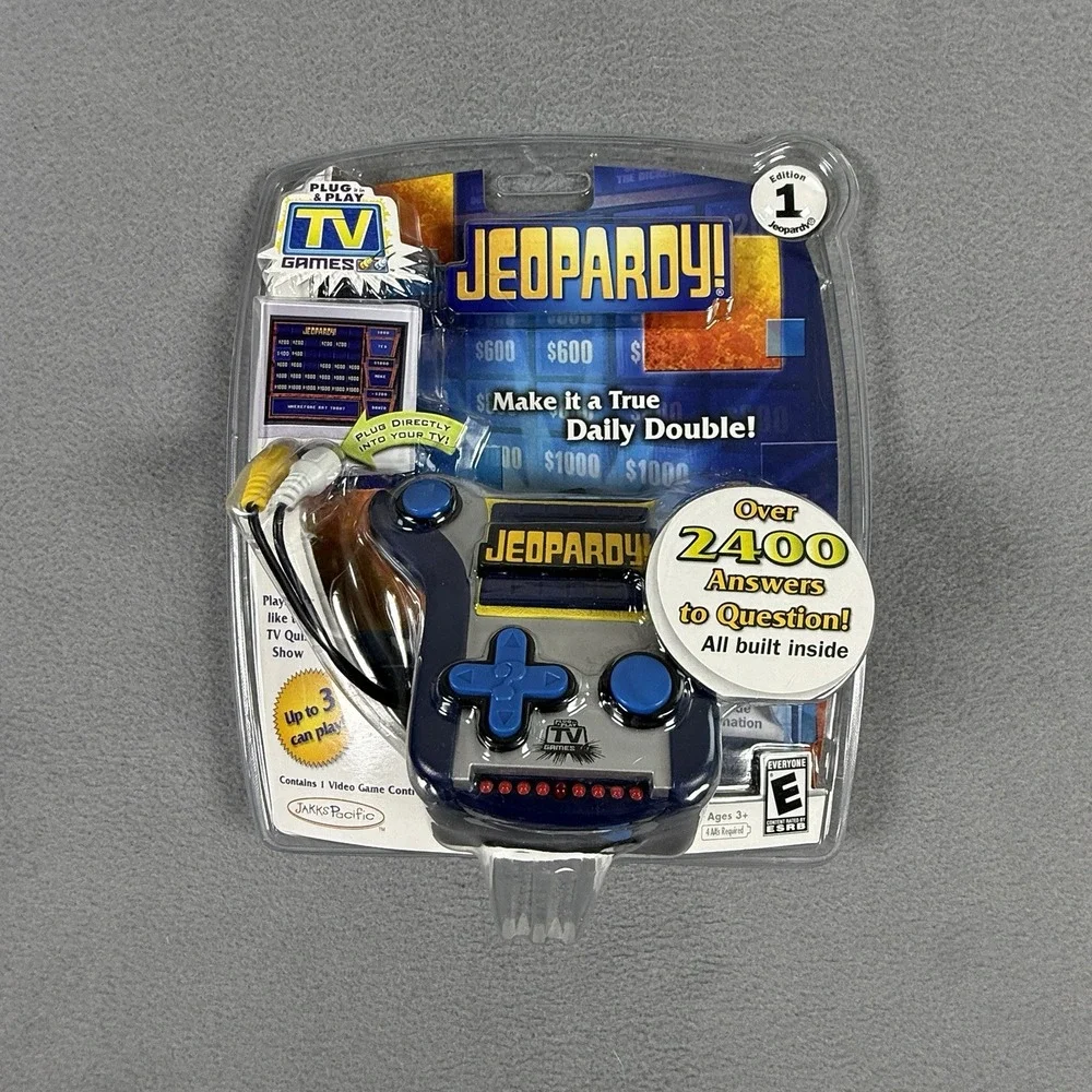 Jeopardy Plug & and Play TV Video Game Show Edition 1‎ 2007 SEALED