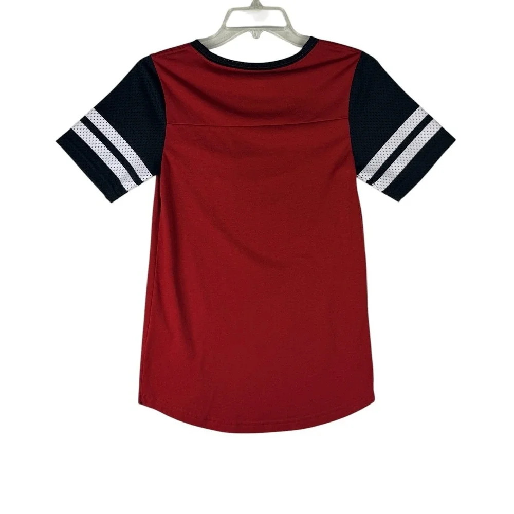 Nike Alabama Crimson Tide Kids XS Red Black Mesh Sleeve Jersey T-Shirt SU16HAB