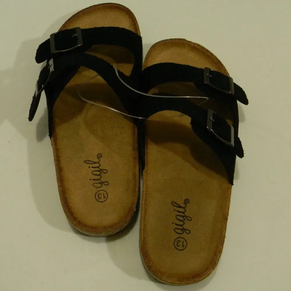 gigil Girls Shoes Size 13 Style Berk 14 Back Slides Slip-Ons Buckles Cork NWOT