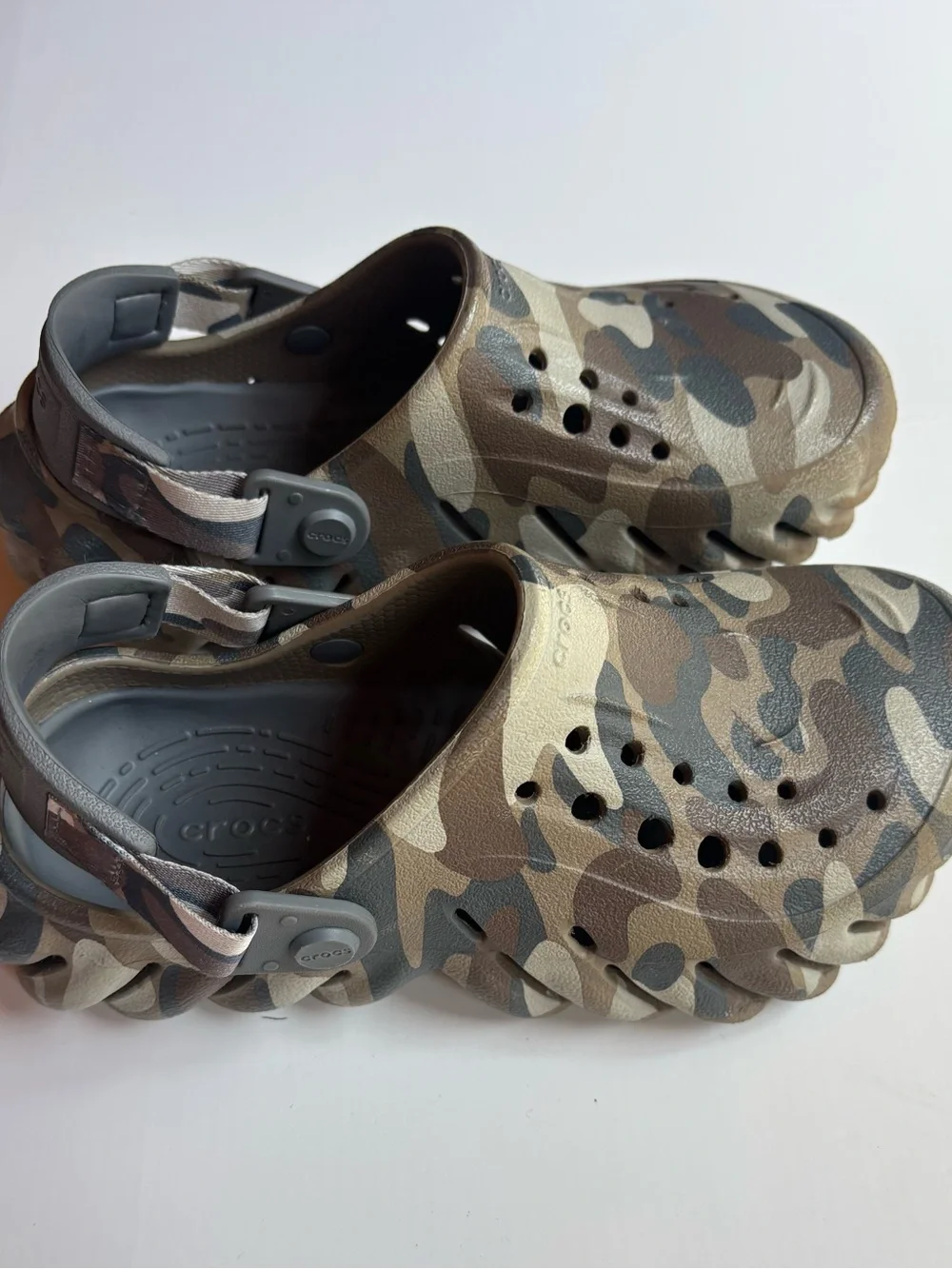 Crocs Classic Clog Youth US 3 Camouflage Multicolor Rubber Slip-On Breathable