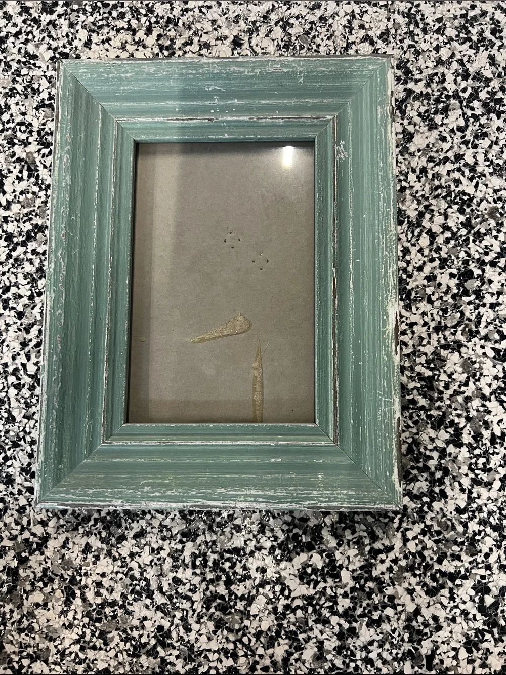 Distressed Teal Wooden Picture Frame - Classic Home Accent