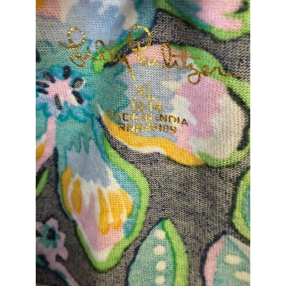 Lilly Pulitzer Girls XL 12-14 Mini Diann Long Cotton Dress in She's Got Sol