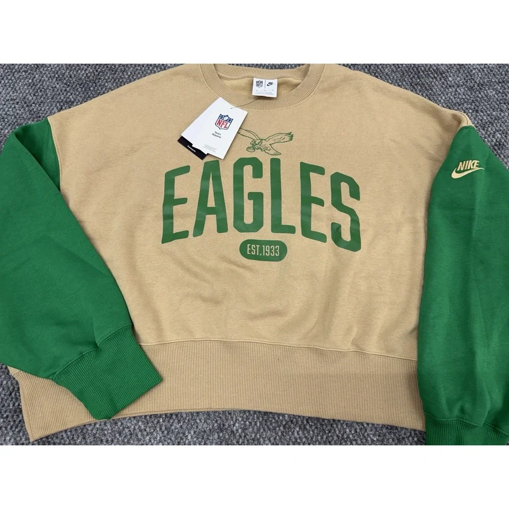 Philadelphia Eagles Nike Women's Medium Oversized Pullover Sweatshirt - New
