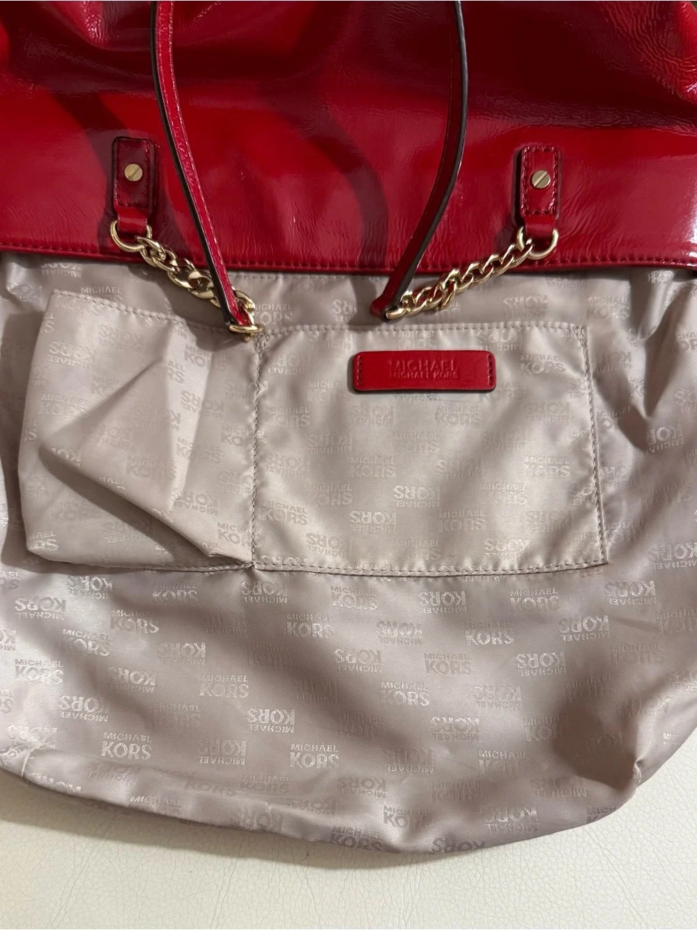 Michael Kors sleek red