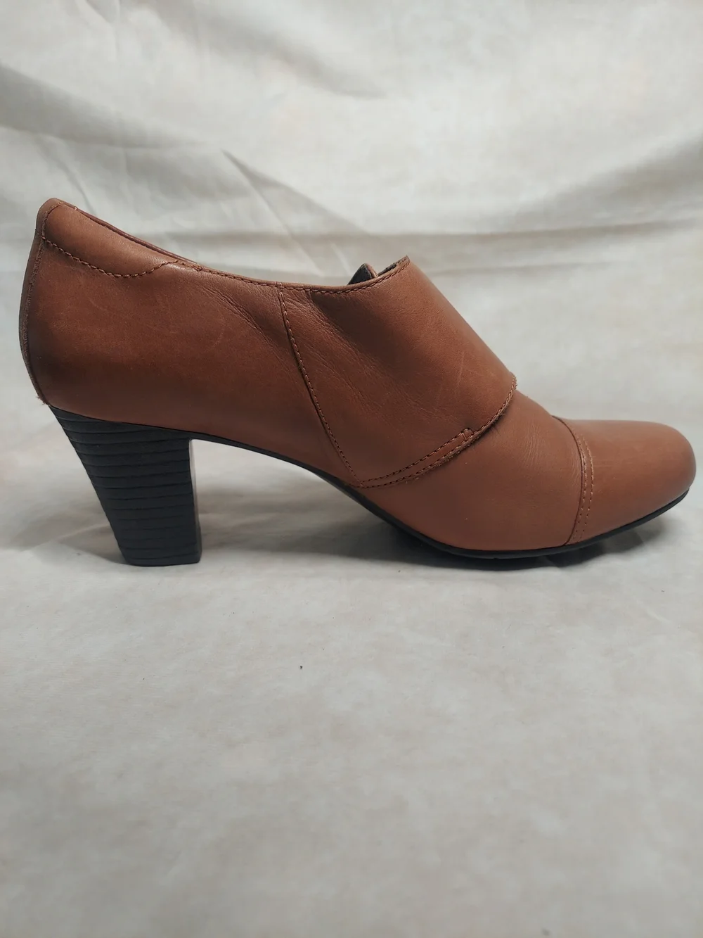 Clarks Bendables Sapphire Athena Double Monk Strap Booties Brown Leather size 9