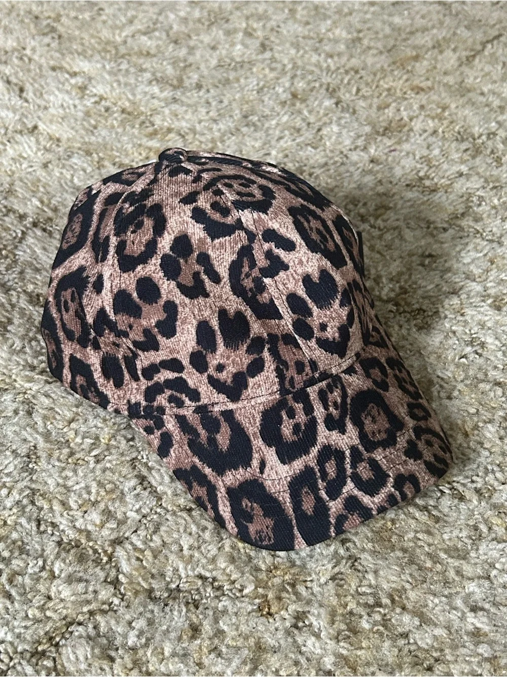 Nine West Leopard Cheetah Print Baseball Hat