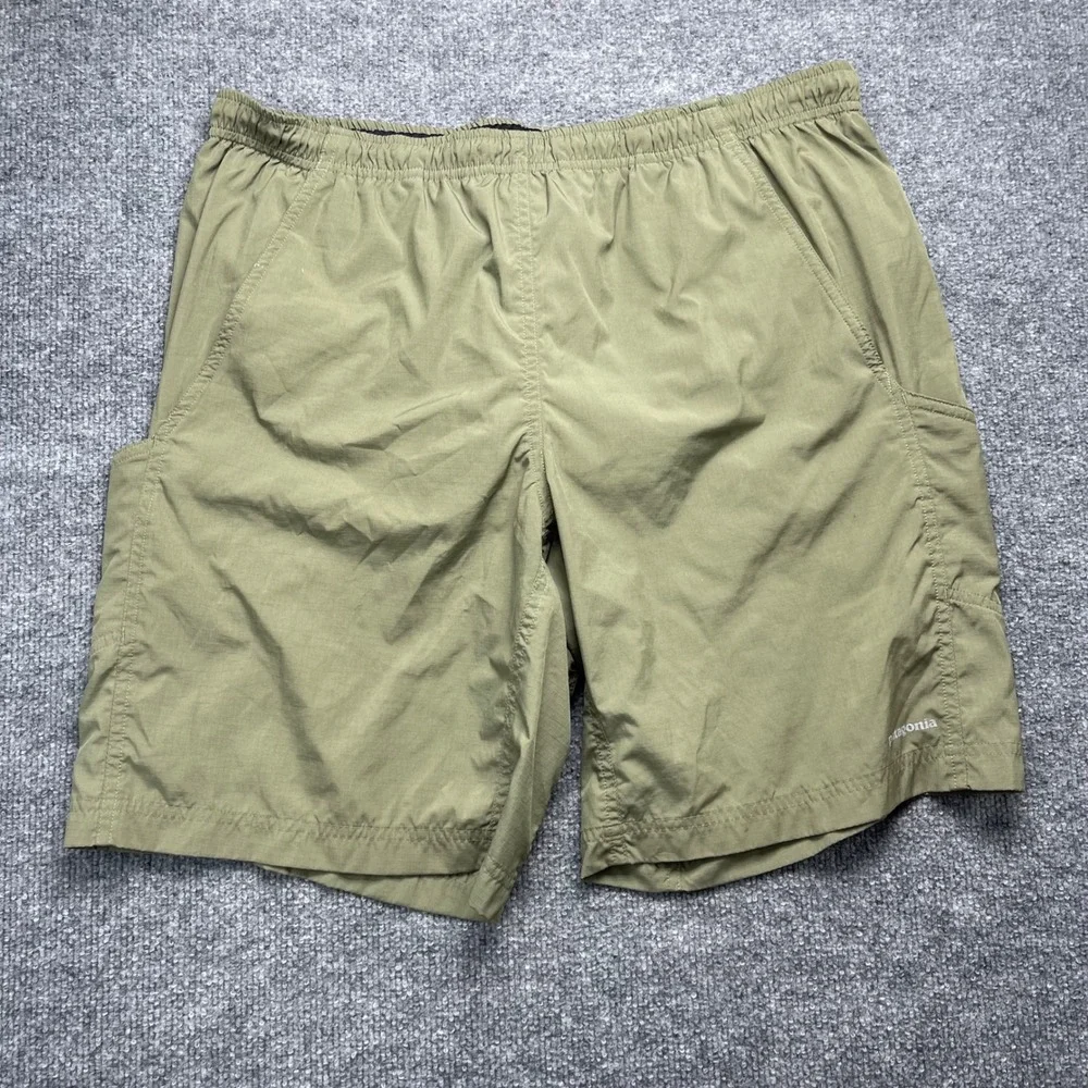 Patagonia Mens Nine Trails Shorts Olive Green Size L 24591 S8 Running Hiking