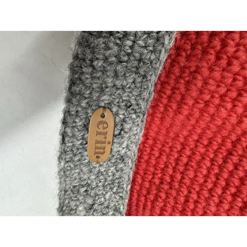 NEW Erin Knitwear Crochet Turn Up Wool Ireland Beanie Hat Lined Raspberry 1-6