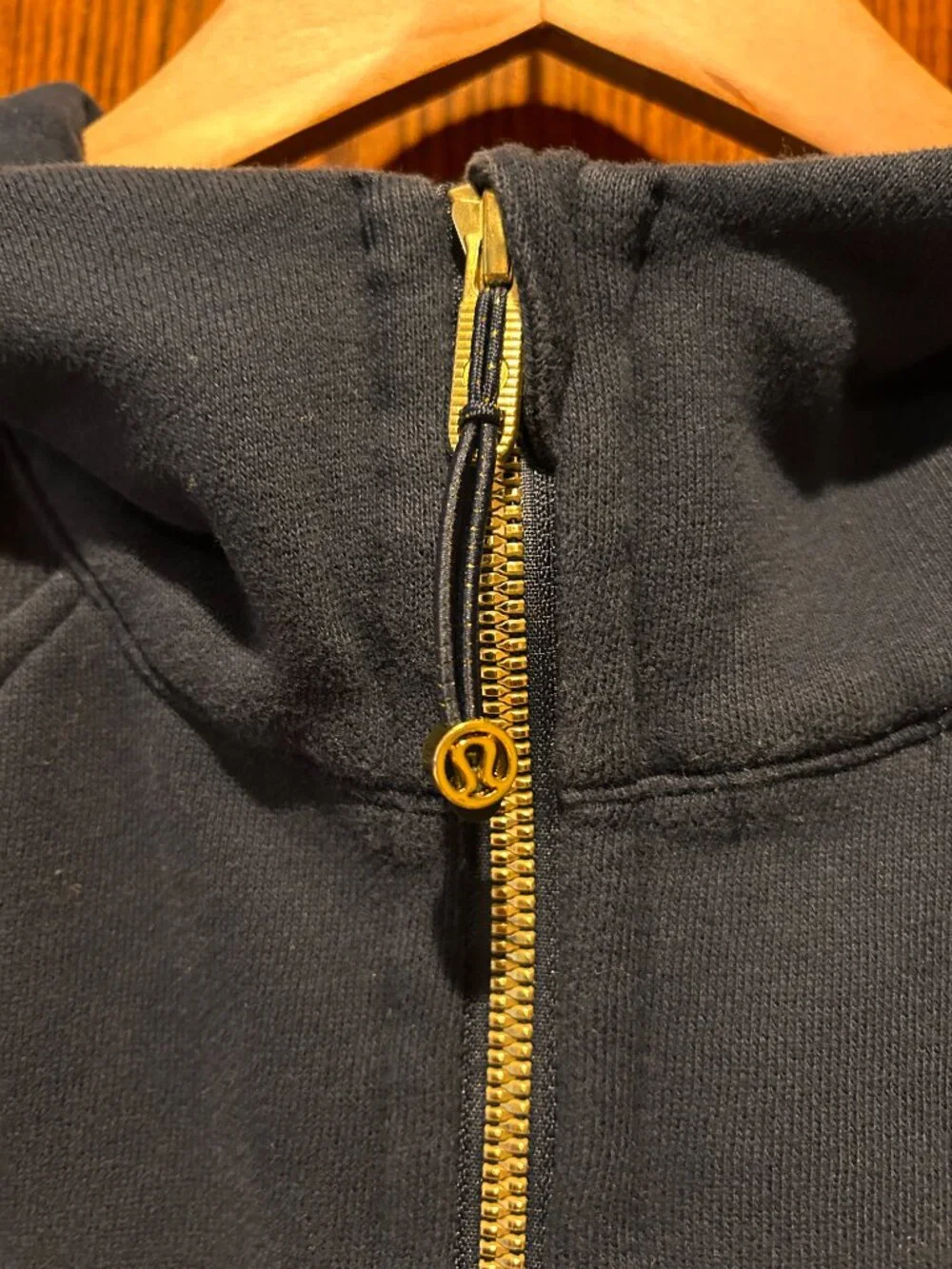 lululemon Scuba Oversized Full-Zip Hoodie in True Navy/Gold