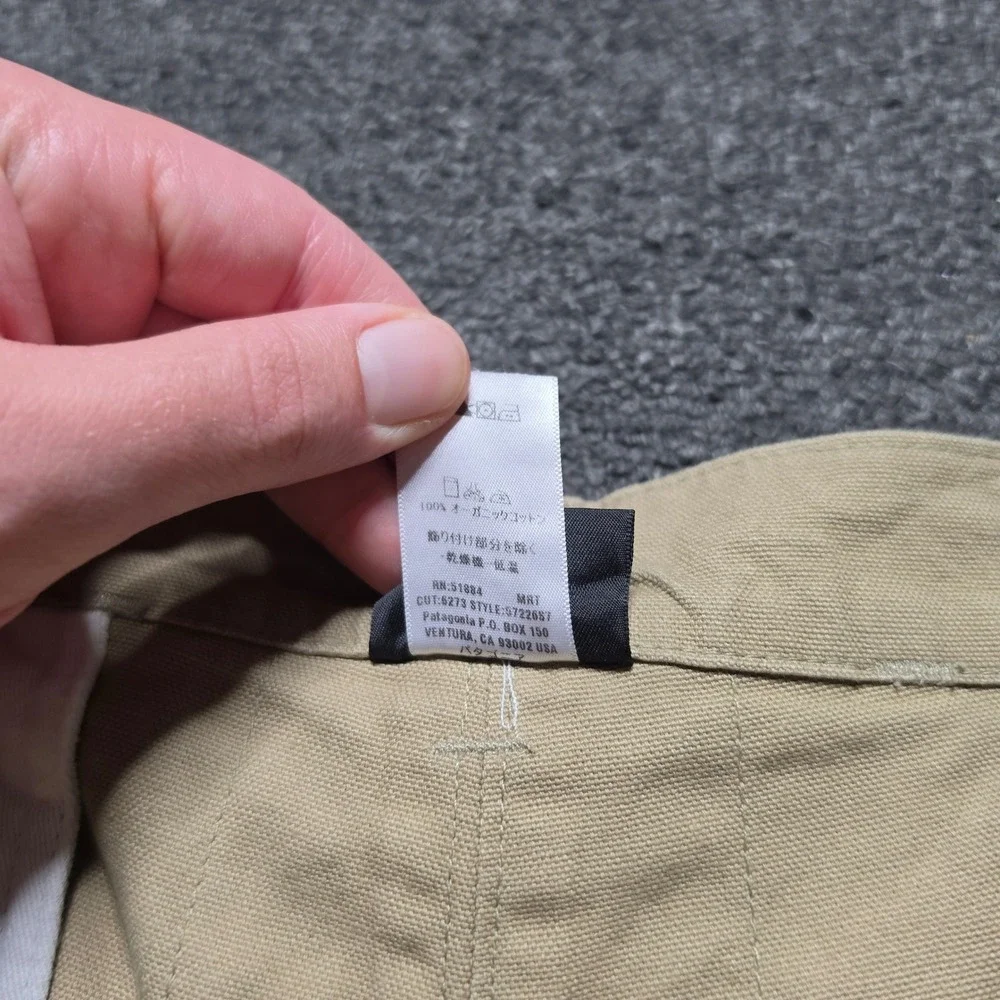 Vintage Patagonia Stand Up Shorts Tan Khaki Mens 34 Organic Cotton Canvas Hiking