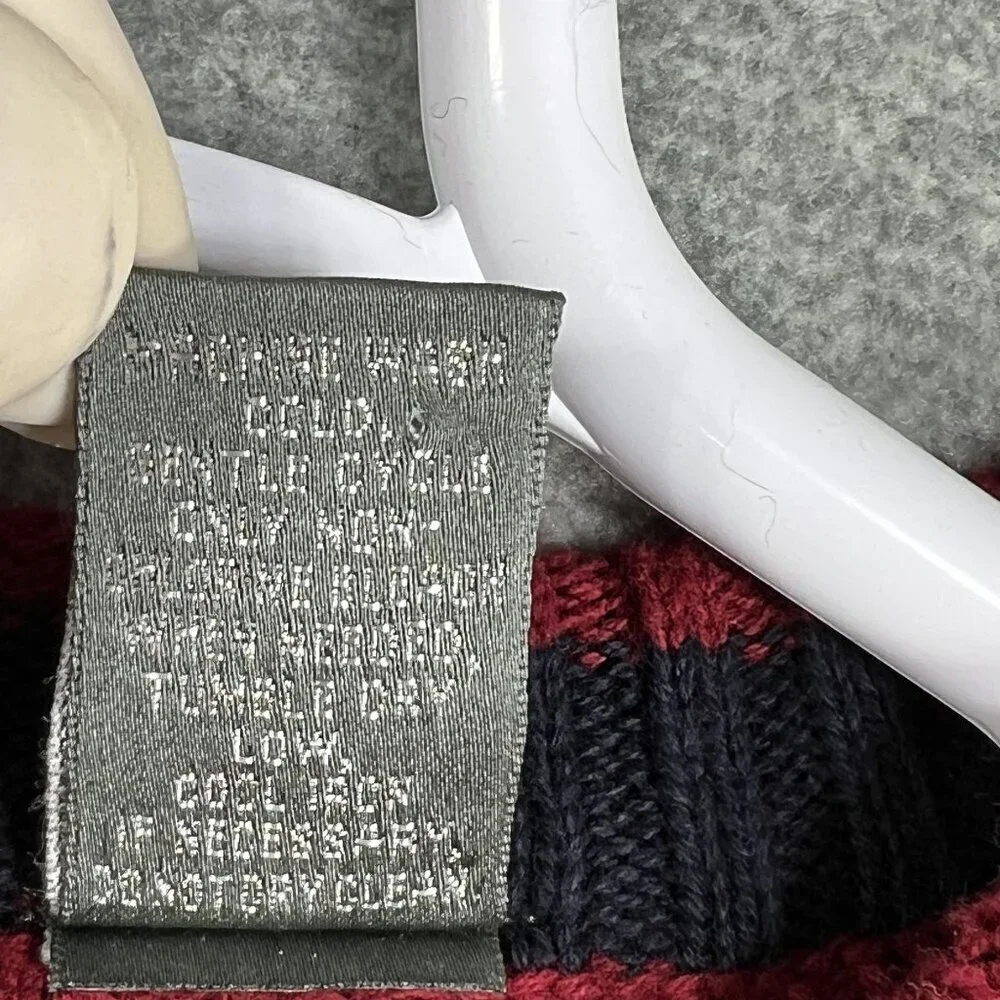 Oscar De La Renta Mens XL Red Cotton Cable Knit Crewneck Sweater Academia Preppy