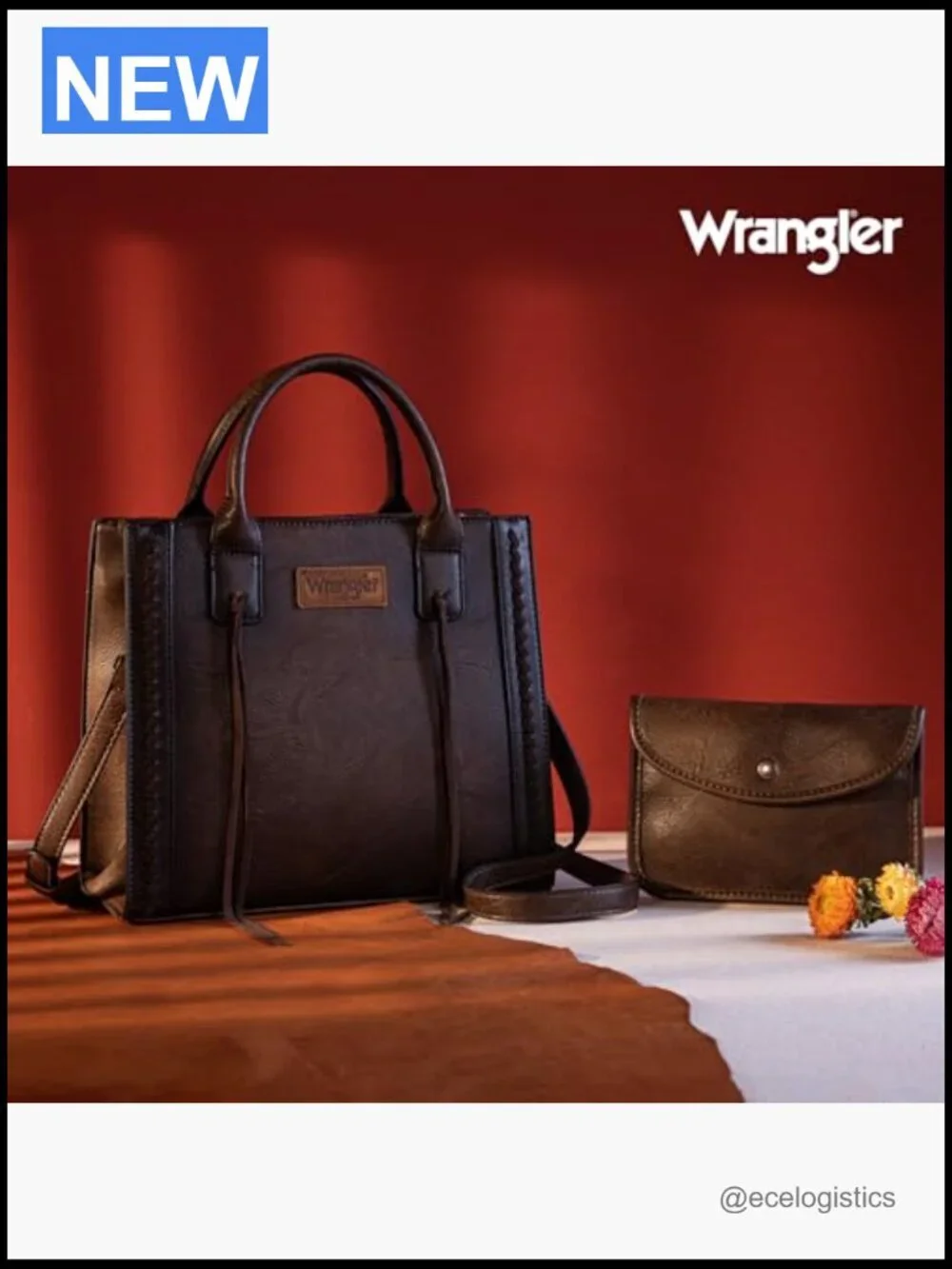 Western Cowhide Hair-on Tote Purse and Wallet Set Satchel