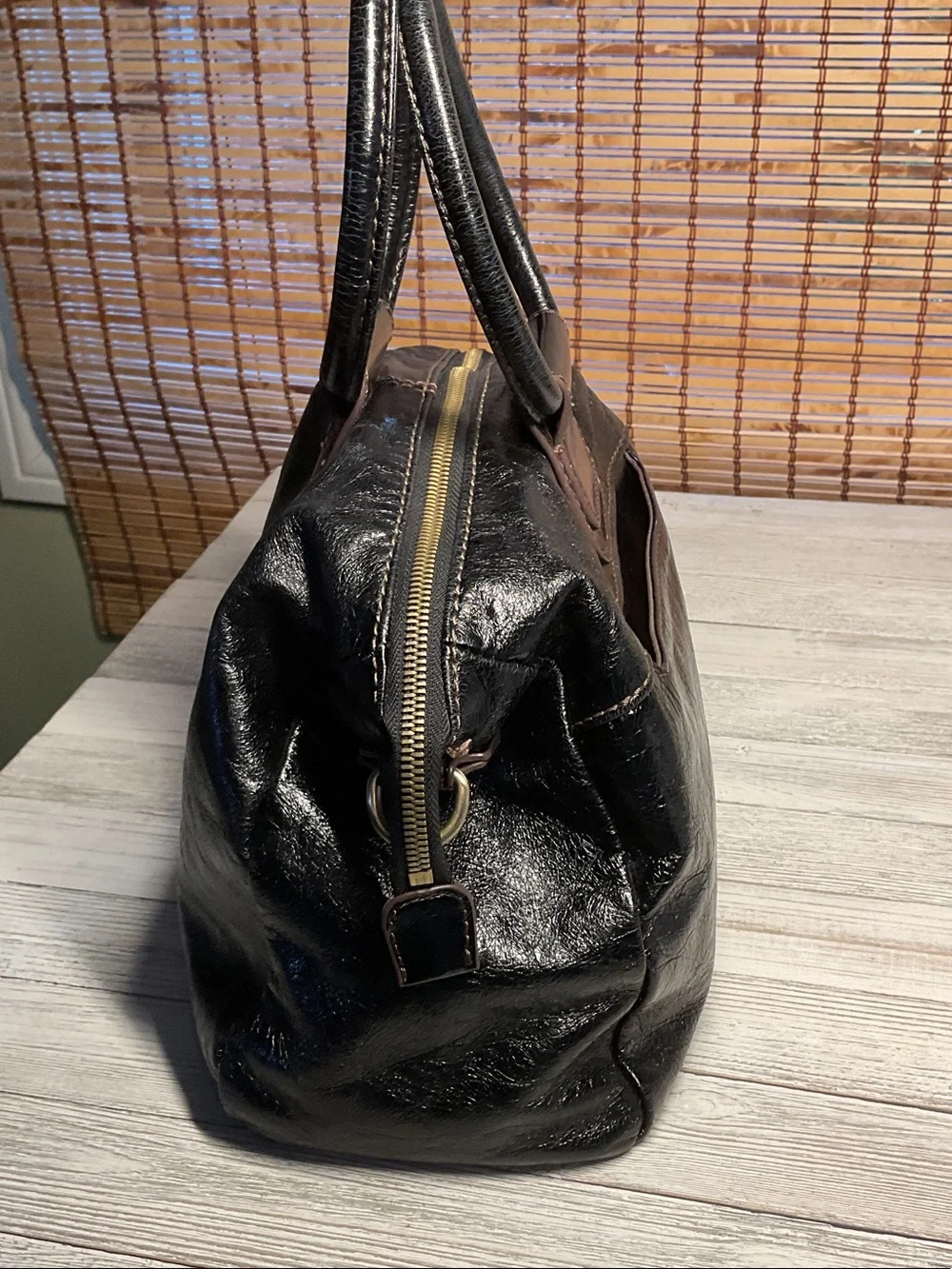 Hobo International Sheila drop handle black leather handbag Small