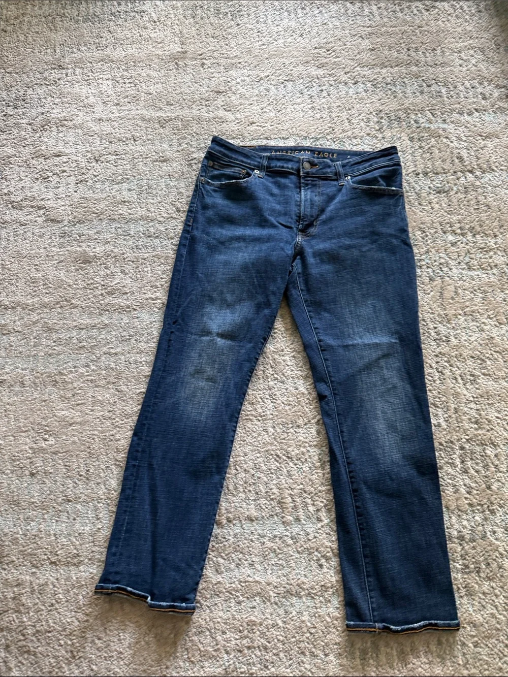 American Eagle Outfitters Dark Blue Straight Leg Jeans