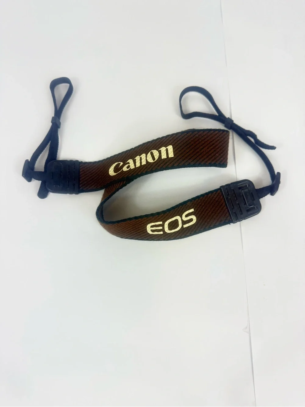 Canon Brown EOS Camera Neck Strap with Black Accents Vintage